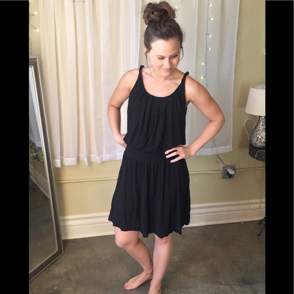 Black Drop Waist Dress